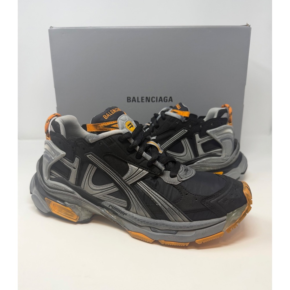 Balenciaga Runner Sneaker Black/Orange Size 11 US 44 EU